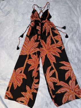 Maaji Burgundy Palma Monroe Jumpsuit/Coverup - Size Medium